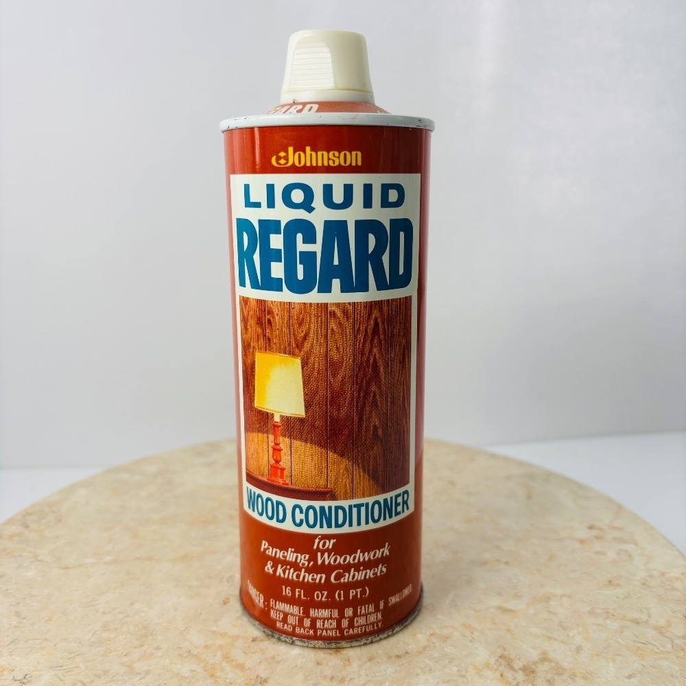VTG Johnson Wax Liquid Regard‎ Wood Conditioner Cleaner Cleaning Prop 16oz